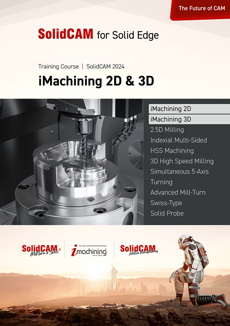 Comprehensive iMachining Training Course with 2D and 3D exercises.