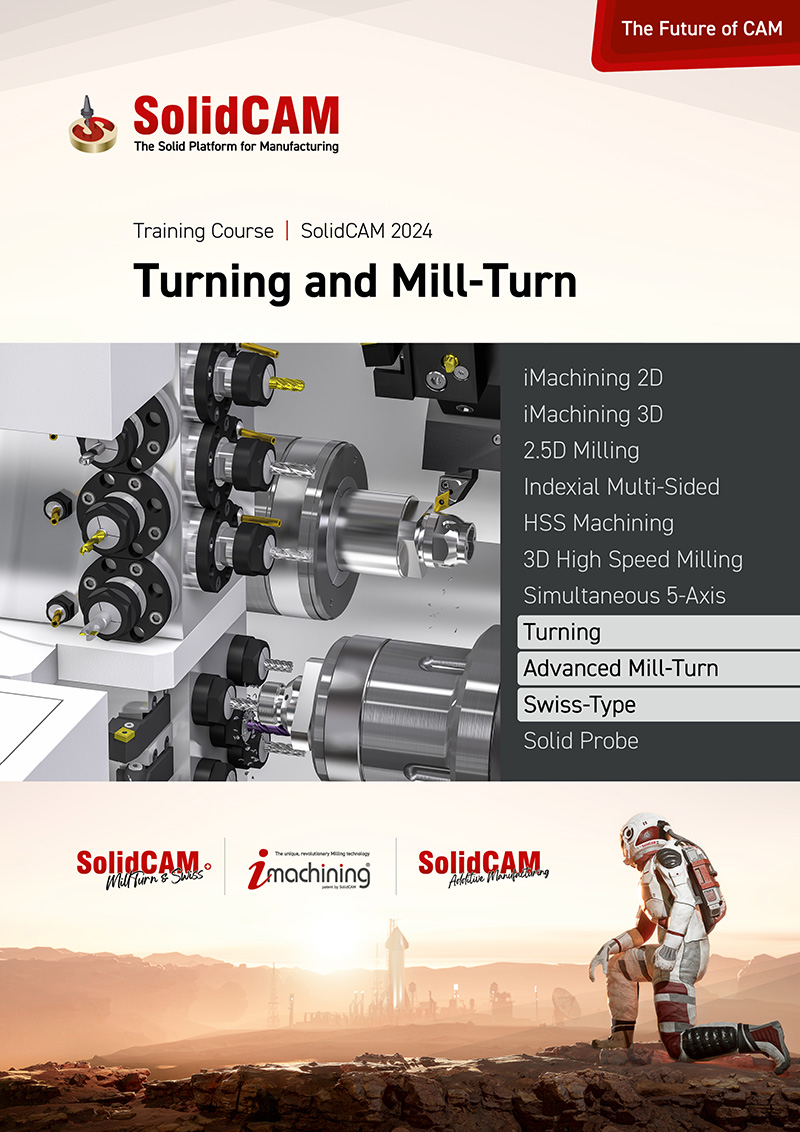 Turning and Mill-Turn Training Course with all related exercises and machine files.